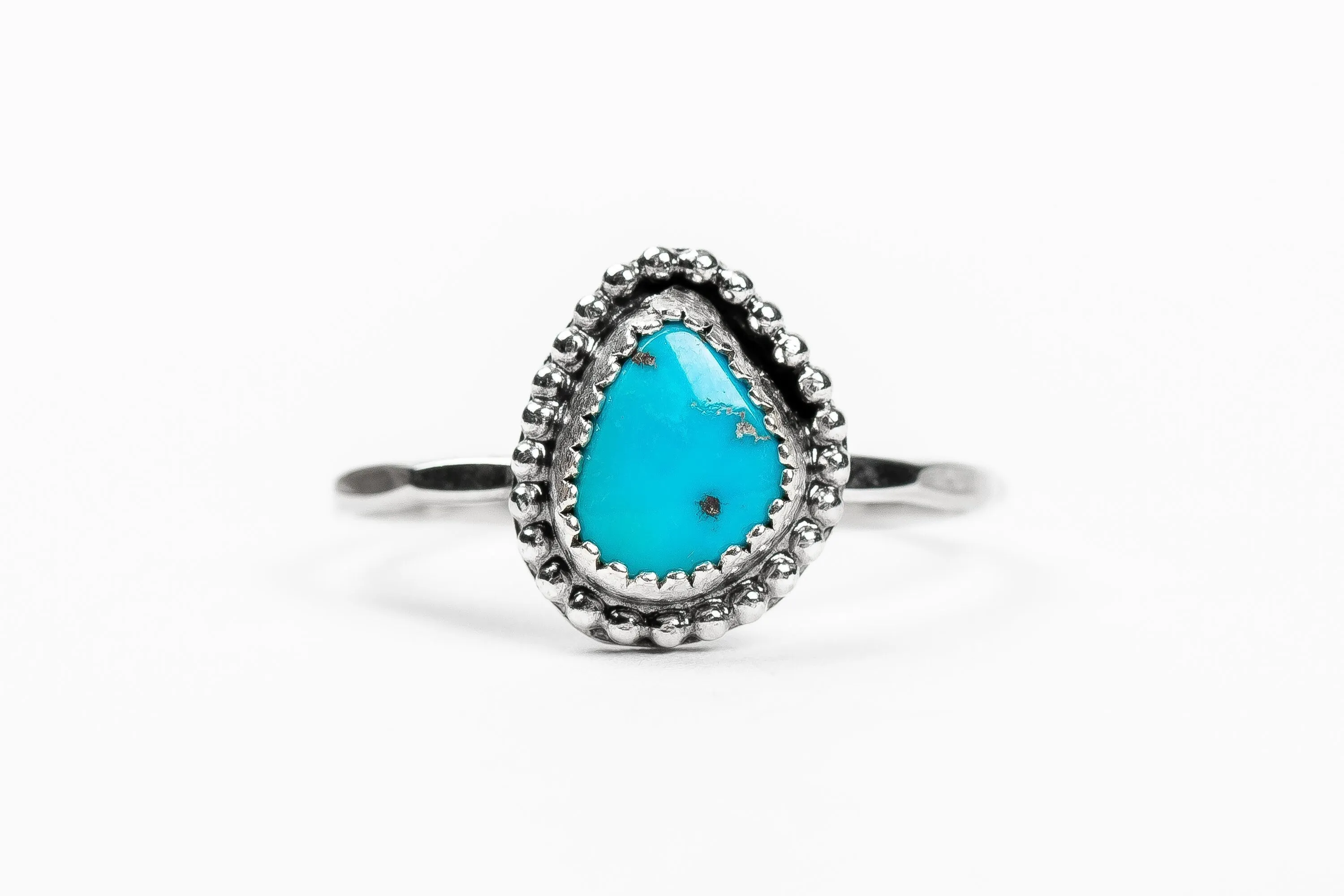 Size 8.25 Aqua Blue Morenci Turquoise Gemstone Ring