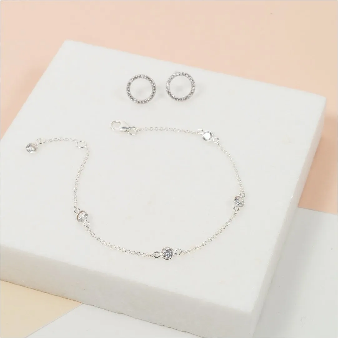 Sofia Sterling Silver & Cubic Zirconia Bracelet