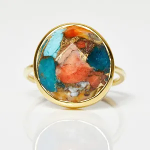 Statement Oyster Turquoise Ring