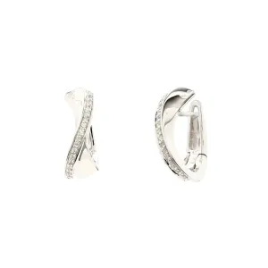 Sterling Silver Earrings with White Sapphire