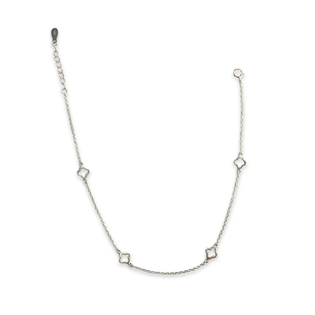 Sterling Silver Flora Anklet