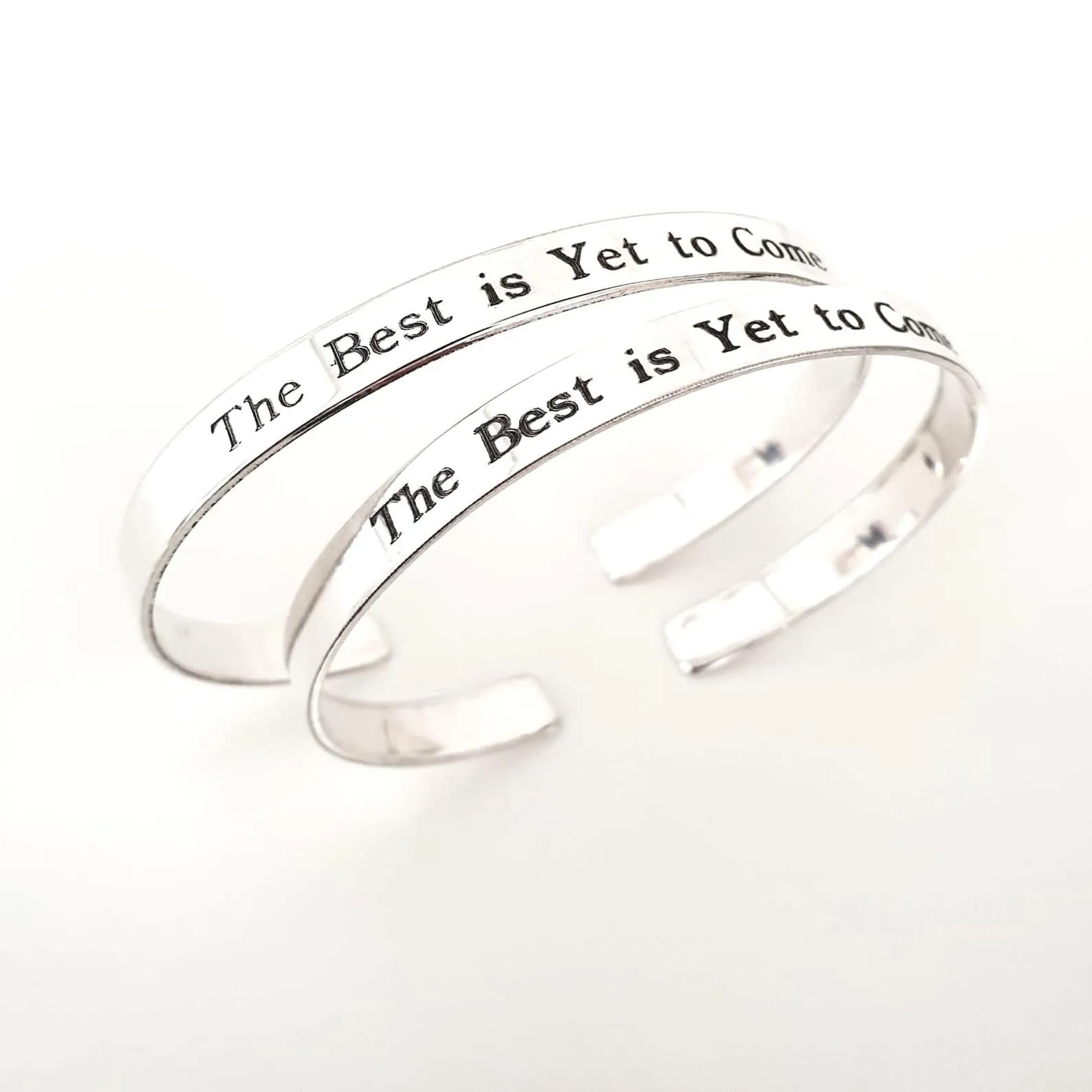 Sterling Silver Infinity Love Cuff - Personalized Bracelet