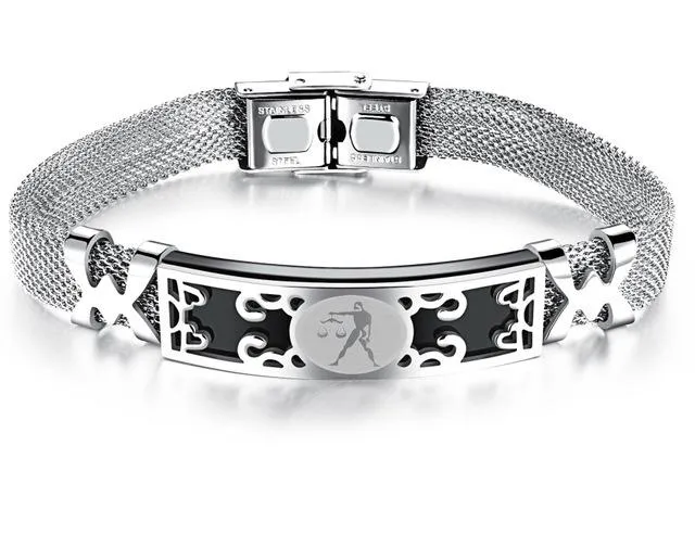 Surgical Stainless Steel Zodiac Constellation Bracelet