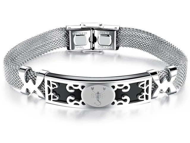 Surgical Stainless Steel Zodiac Constellation Bracelet