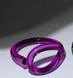 TEEK - Transparent Acrylic C Bangles | Various Colors