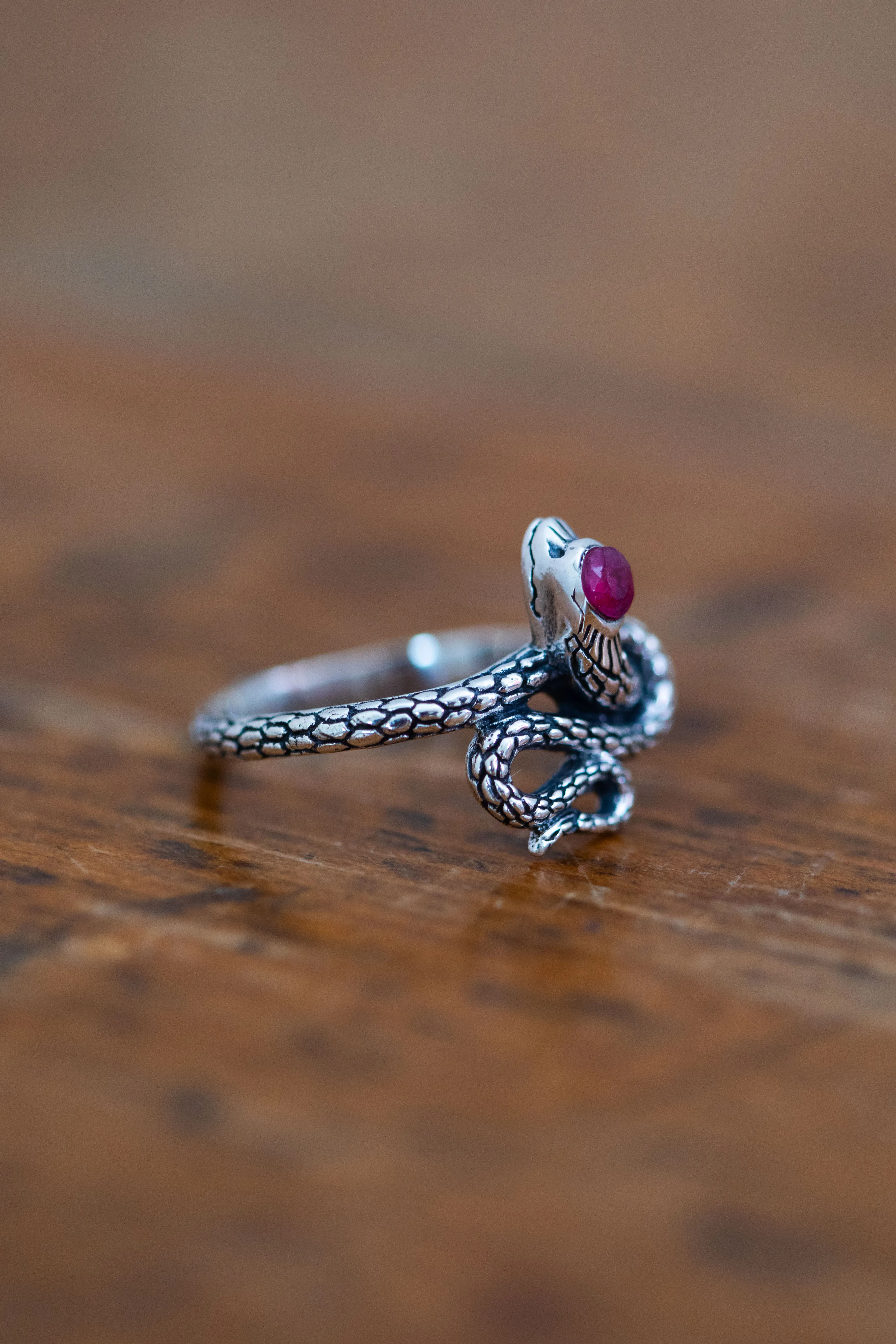 Textured Snake Ring