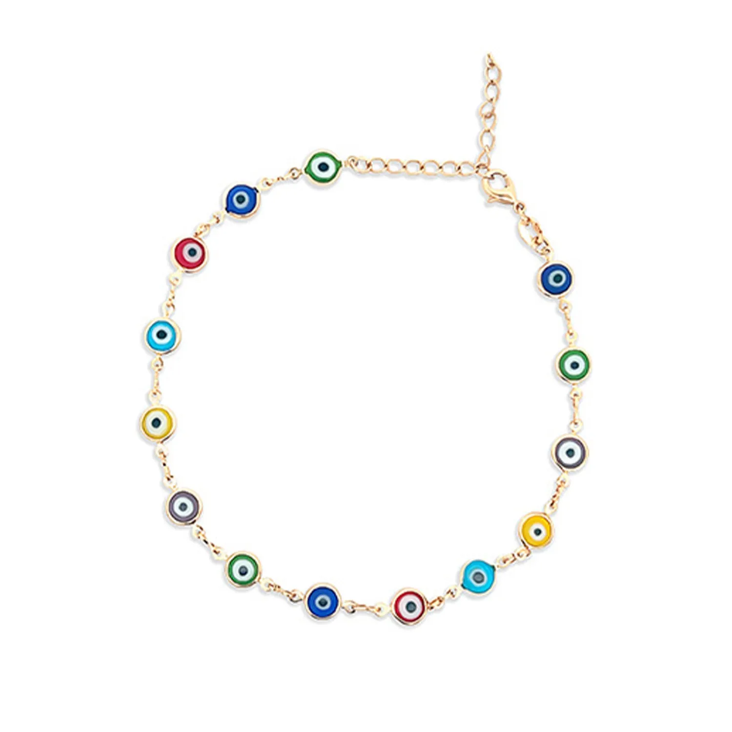 THE FULL COLOR EVIL EYE LINK ANKLET