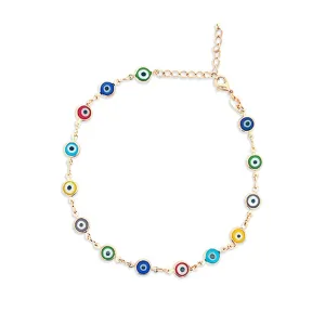 THE FULL COLOR EVIL EYE LINK ANKLET