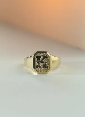 The gent woody signet ring 14k gold