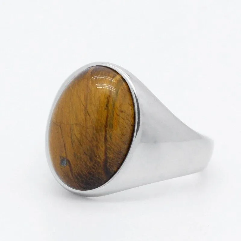 Tiger Eye  925 Sterling Silver Signet Ring