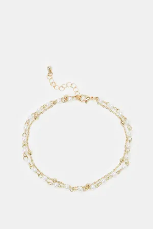 Women Gold Embellished Anklet