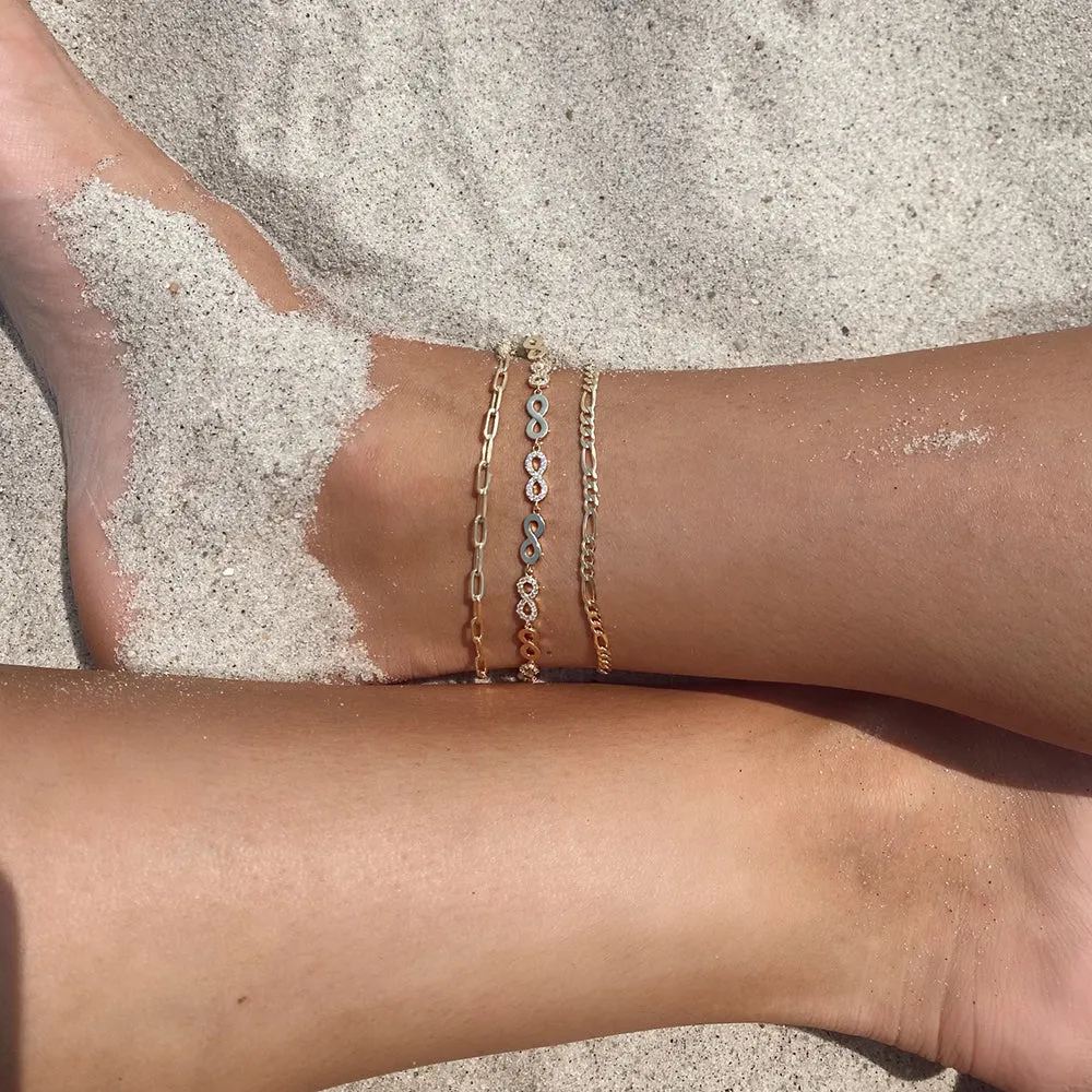 Women's Vermeil Diamond Infinity Anklet