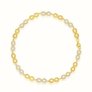 Women's Vermeil Diamond Infinity Anklet